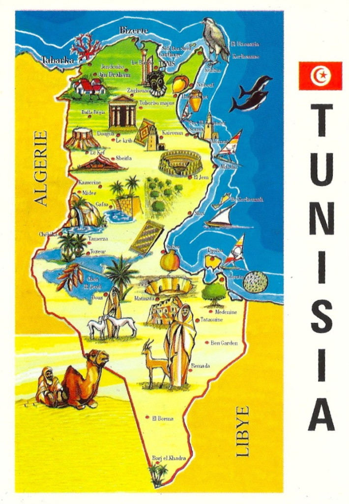 Mapa turístico de Túnez